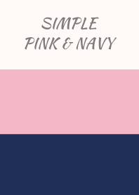 Simple pink & navy.