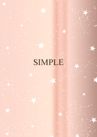 Pink gold with stars. Simple.