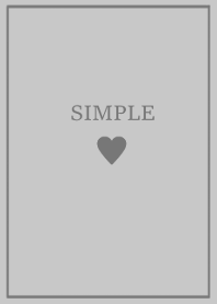 SIMPLE HEART -white gray-