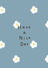 Blue beige and florets. Have a nice day!