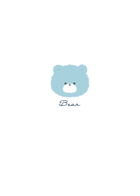 Simple Bear Sherbet Blue White