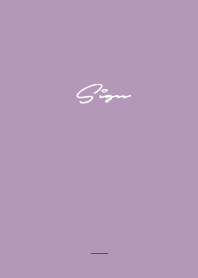 紫 : シンプルなサイン文字