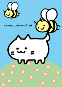 Honeybee and cat