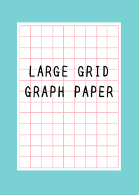 LARGE RED GRID GRAPH PAPER-MINT GREENj