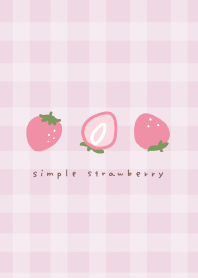 Simple strawberry(pink checked)