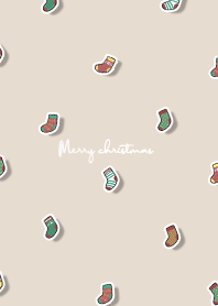 christmas socks2 / almond