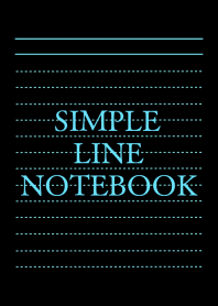 SIMPLE LIGHT BLUE LINE NOTEBOOK/BLACK