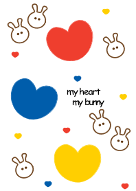 Bunny & Three color heart 13