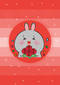 Simple Grey Rabbit Love Red Theme