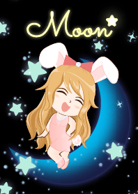 Moon - Bunny girl on Blue Moon