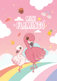 Flamingo Sky Rainbow Pink Lady