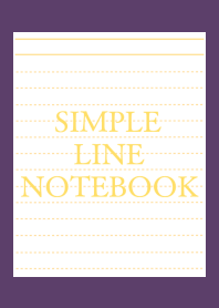 SIMPLE YELLOW LINE NOTEBOOK/DEEP PURPLE