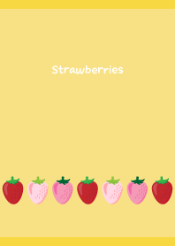 Strawberry Time on yellow