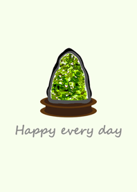 健康で平和な緑色の水晶洞窟