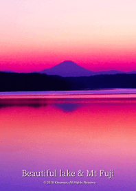 美麗的湖和富士山 4