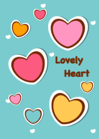 Colorful heart sticker