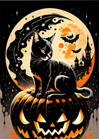 halloween cat 666b6b