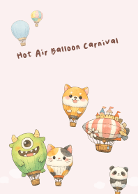 可愛的熱氣球嘉年華_粉紅
