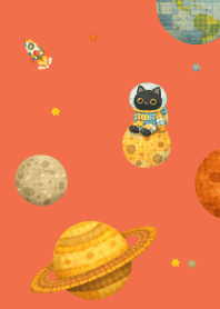 Space Cat01 red & yellow
