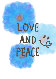 Watercolor Blue flower - smile8-
