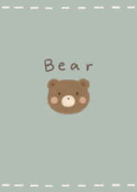 Fluffy Bear brown -smoky green-