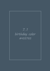 birthday color - July 1