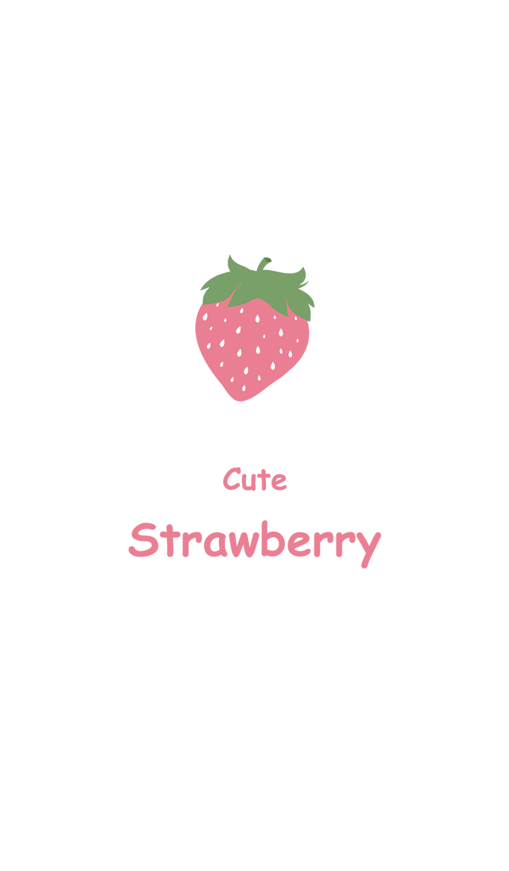 Minimalistic pink strawberry