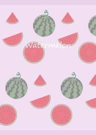 Red Watermelon on light purple