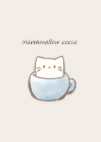 Marshmallow cocoa Cat*-blue-