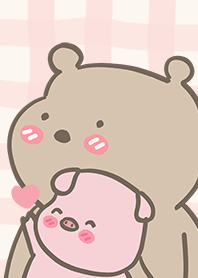 พี่หมีกับน้องหมูอ้วน (lovely pink)