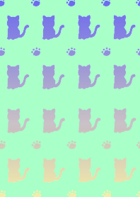 HAPPY GRADIENT CAT-LIGHT GREEN