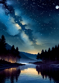 Beautiful starry night view#1233