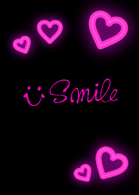 Fluorescence pink heart - smile20-