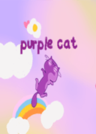 Purple cat so cute