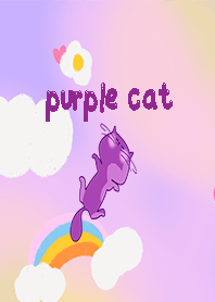 Purple cat so cute
