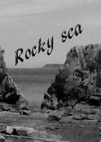 Seascape seen from ancient rock pillars.