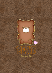 Bear Enameled Pin & Fur 57