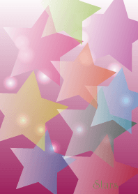 Pastel-stars in purple-gradation