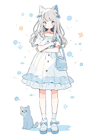 Cat-eared girlfriend waiting JP