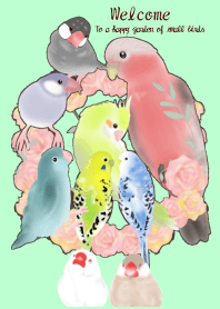 Welcome To a happy garden of small bird