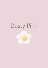 Puffy White Flower 2 | Dusty Pink