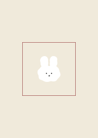 ふにゃふにゃなうさぎ／レッド&クリーム
