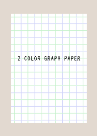 2 COLOR GRAPH PAPER/GREEN&PURPLE/BEIGE