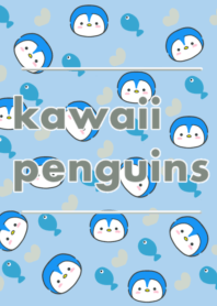 Kawaii  penguins_blue color♪