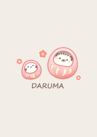 Hedgehog and Shimaenaga -Daruma- brown