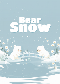 snowy bear in winter