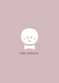 Fluffy Bichon Frise -smoky pink-