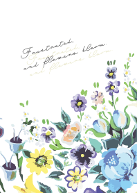 Blooming flowers -Cool color-