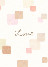 Watercolor square Pink beige2 Japan