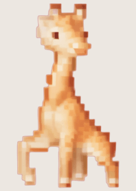 기린 픽셀 아트 테마 베이지 01